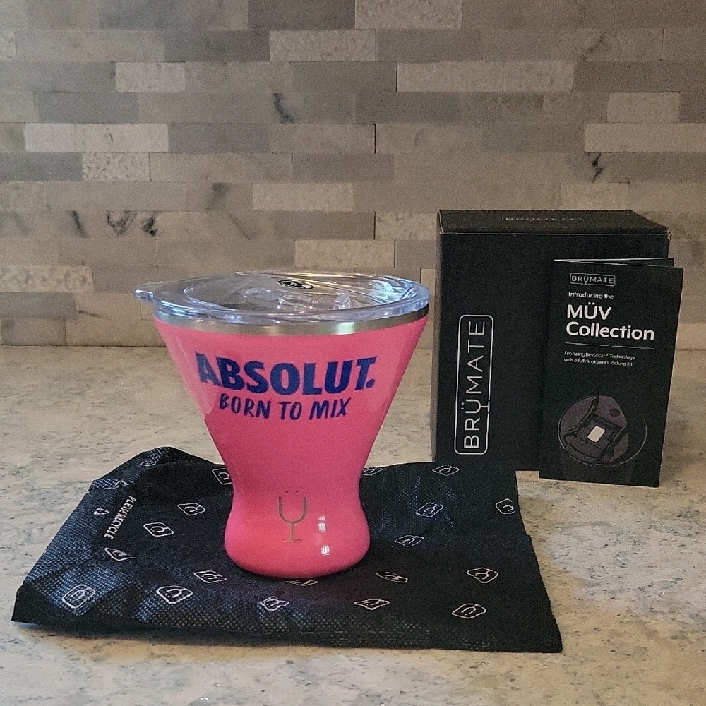 Brumate Pink & Blue Cocktail Mixing Bar Accessory Absolut